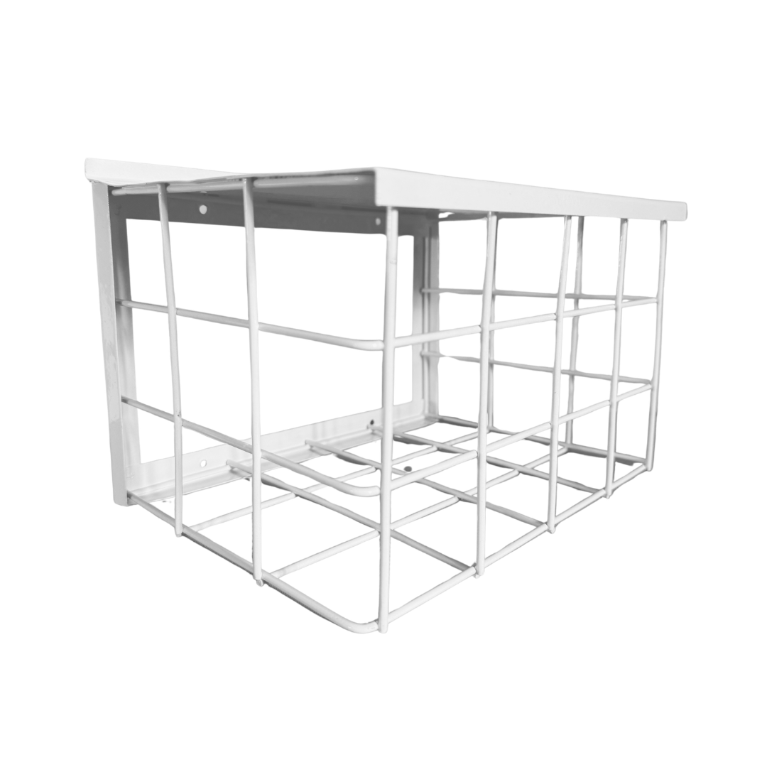 Grade De Proteção Para Câmeras Quadrado Branco Com Chapa