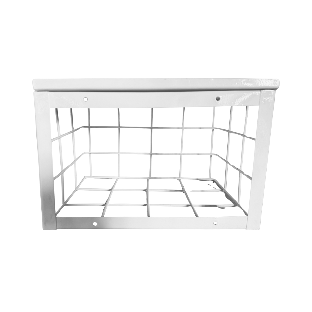 Grade De Proteção Para Câmeras Quadrado Branco Com Chapa - Imagem 3