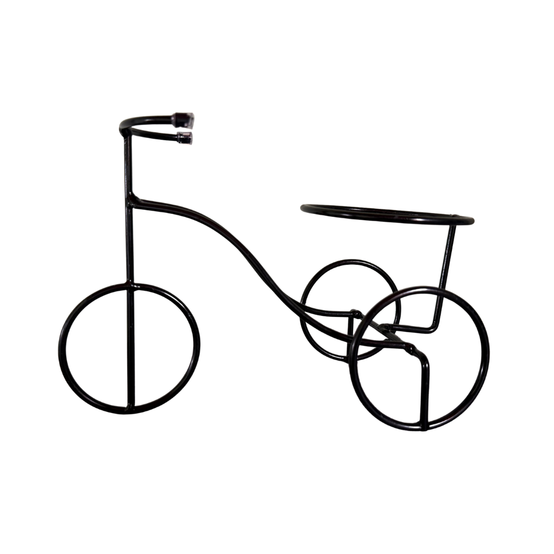 Suporte para Vasos de Plantas Colonial 3 Vasos Bicicleta Preto